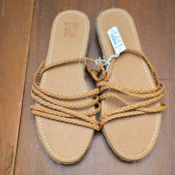 MADEWELL braided Tan Kathryn Espadrille Sandals SZ 10 New Nwt - Picture 1 of 4
